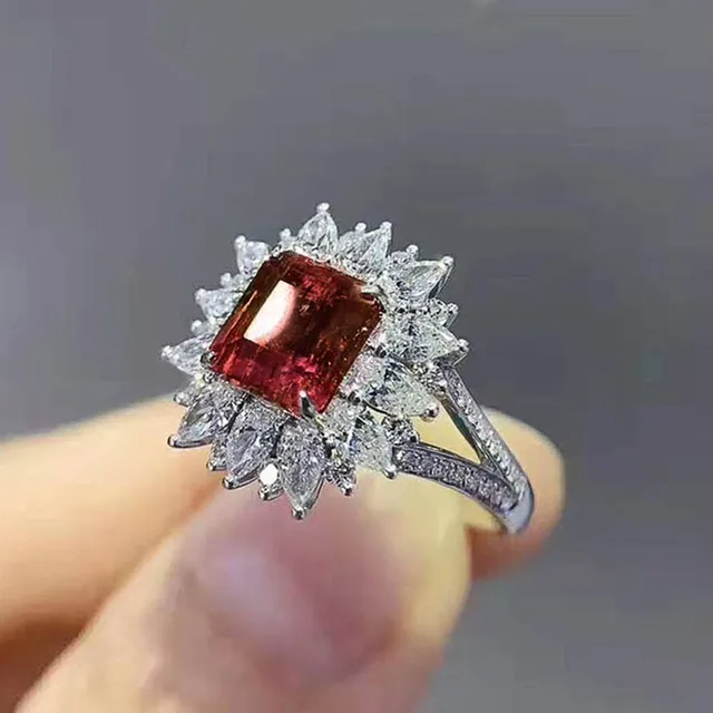 3.0Ct Oval Lab Created Red Ruby Diamond Engagement Ring 14K Yellow Gold  Finish | eBay