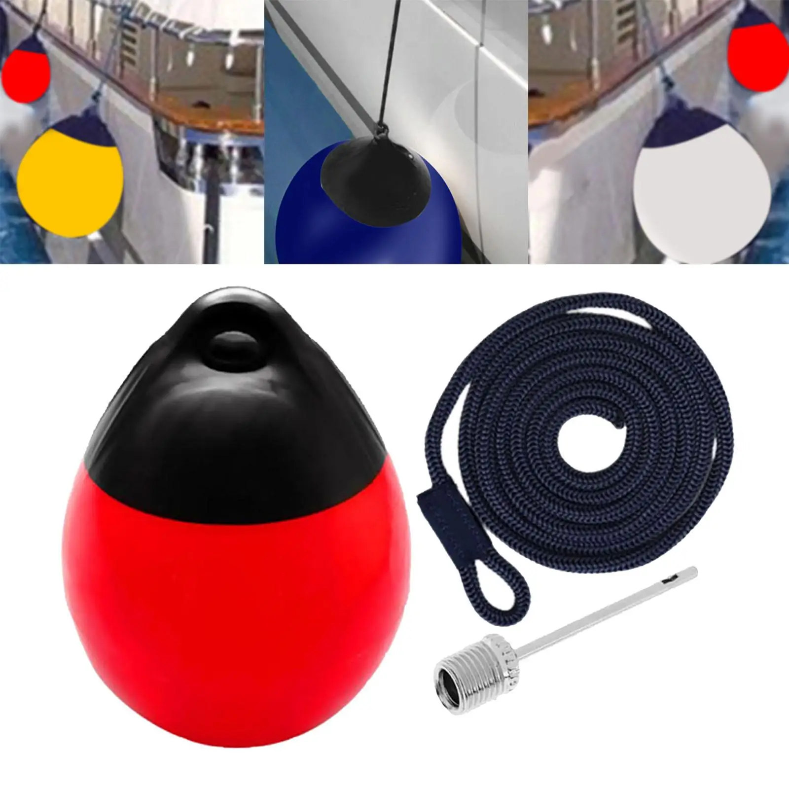 Boat Ball, Marine Mooring Buoy, Inflatable Dock Edge Anti Collision Anchor Buoy Dock Float for Boat Accessories