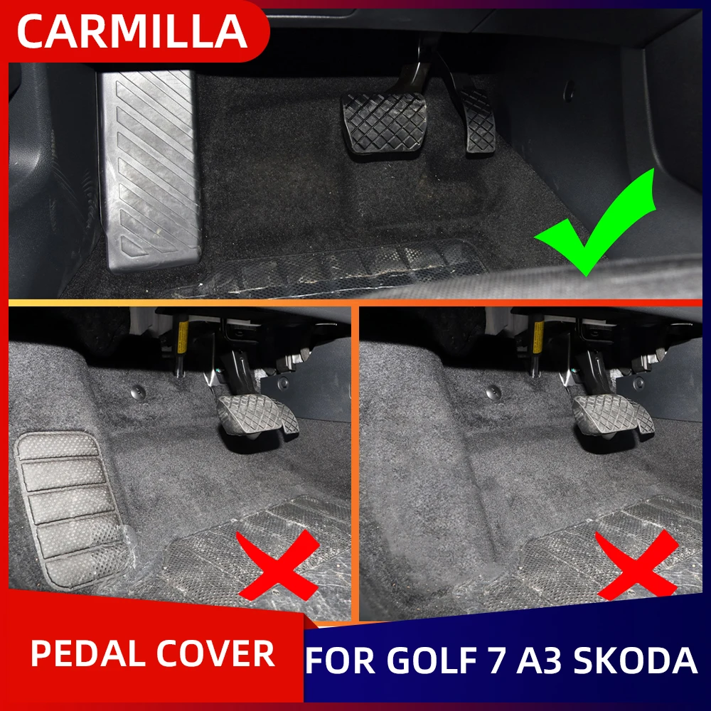 Cubiertas metálicas para pedales de coche compatibles con Volkswagen y Seat