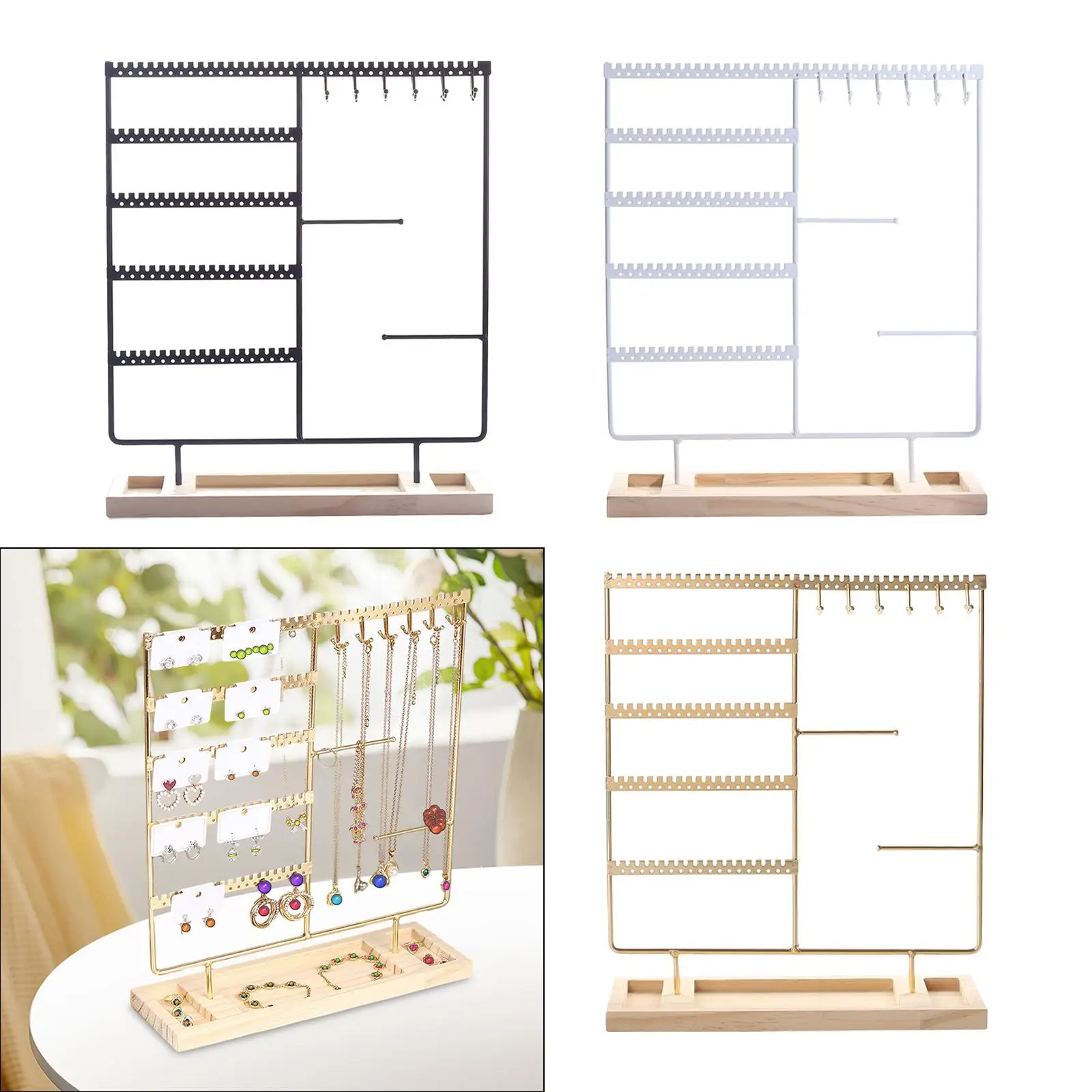 Jewelry Rack Showcase Tabletop Jewelry Hooks Jewelry Display Rack for Shop Shopping Mall Live Broadcasting Photography Dresser