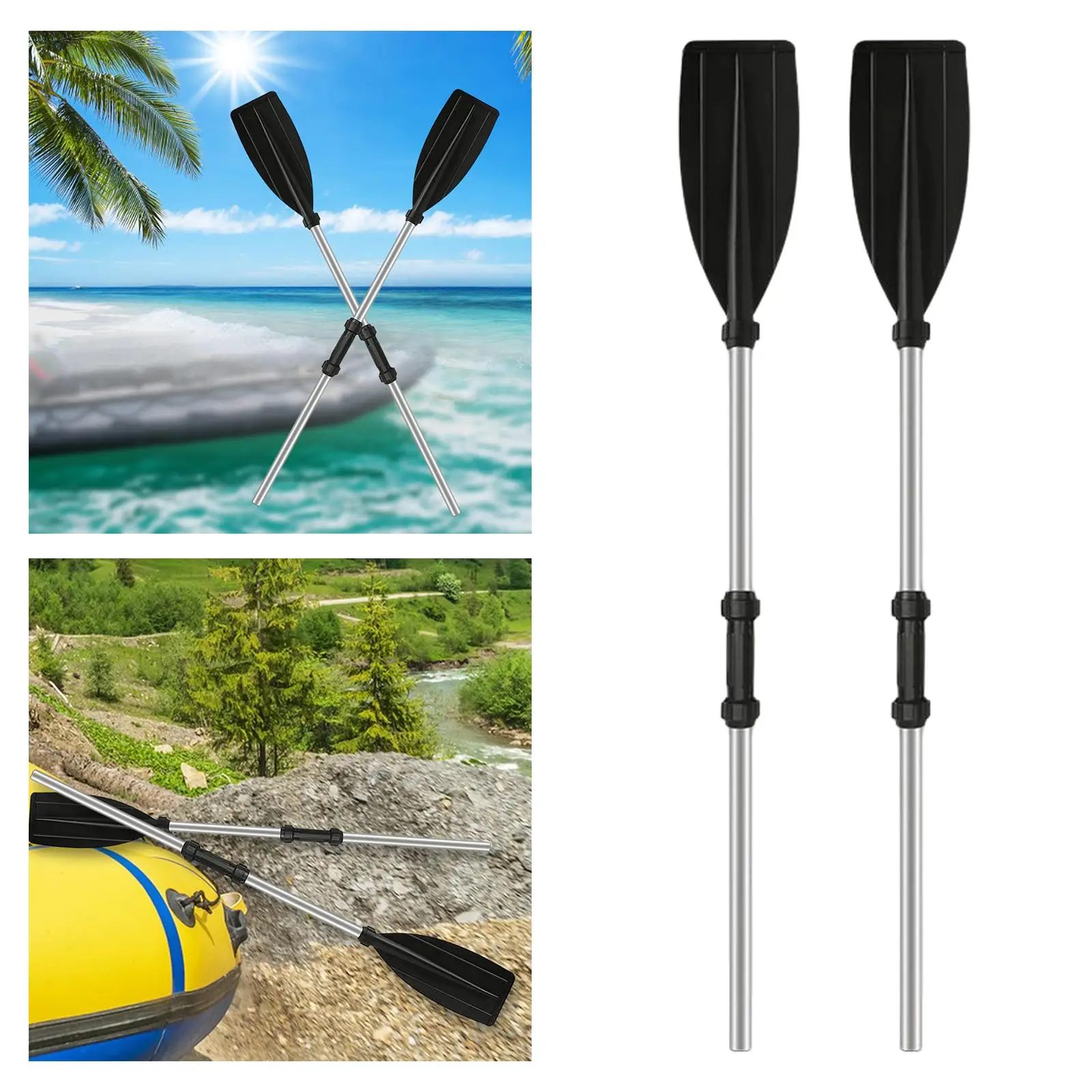 Multipurpose Kayak Boat Rafting Paddle Aluminium Alloy Detachable Accessories Stand up Paddle Board for Rafting Outdoor Sports
