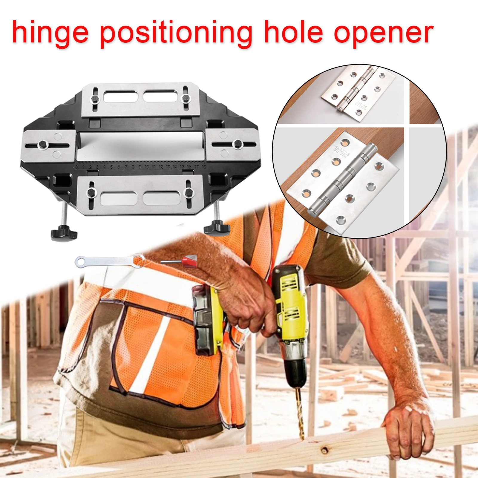 Door Hinge Jig Lock   Plate Slotting Hinge Hole Drilling   Slot Tool