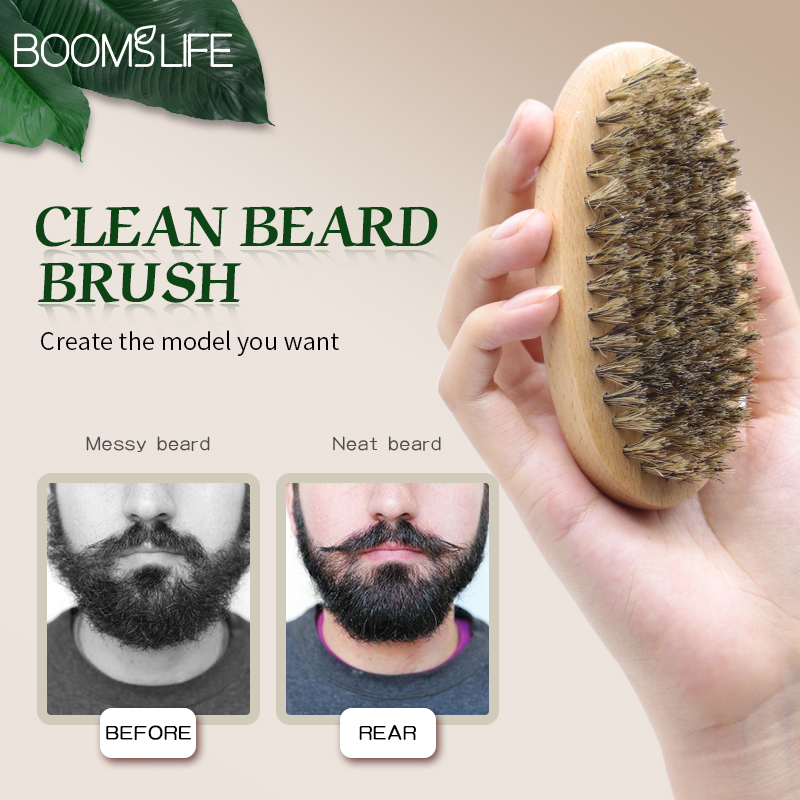 Best of Boar Bristle Beard Brush For Men Beard Grooming Kit With Scissor Wooden Mustache Comb Beard Growth Beard Kit Barba Accesorios Reviews & Tips - Image 3