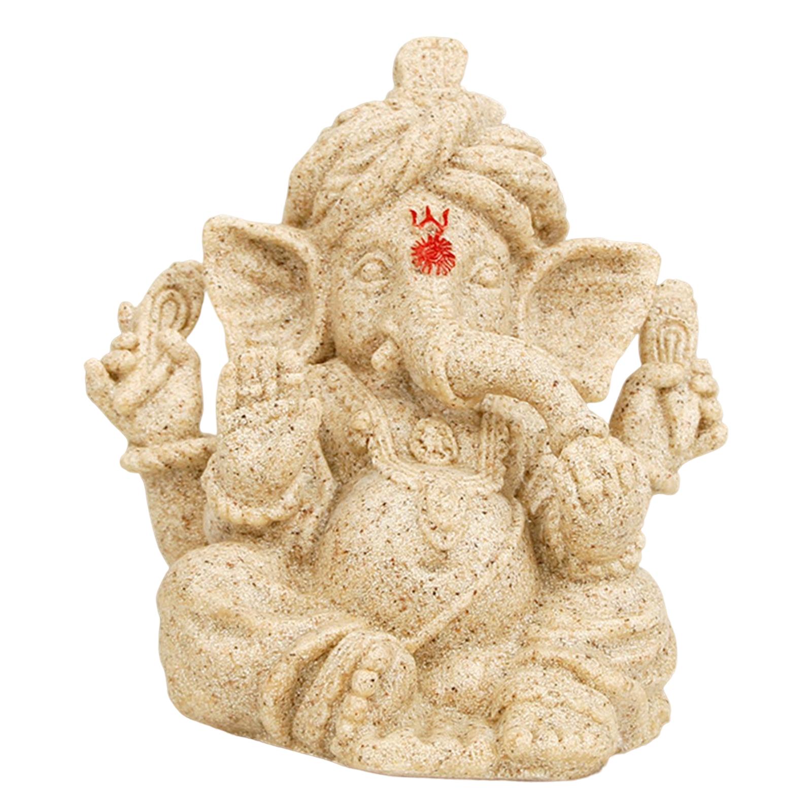 Handmade Ganesha Statue Hindu God of Success Figurine for Good Luck Success Gift