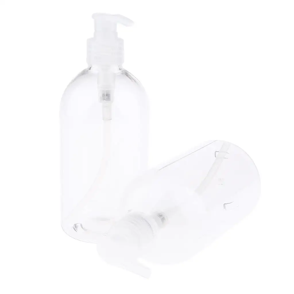 2 PCS 17 oz Empty Lotion Pump Bottles Refillable Containers, Dispensing Lock-Down Design Prevents Mess and 