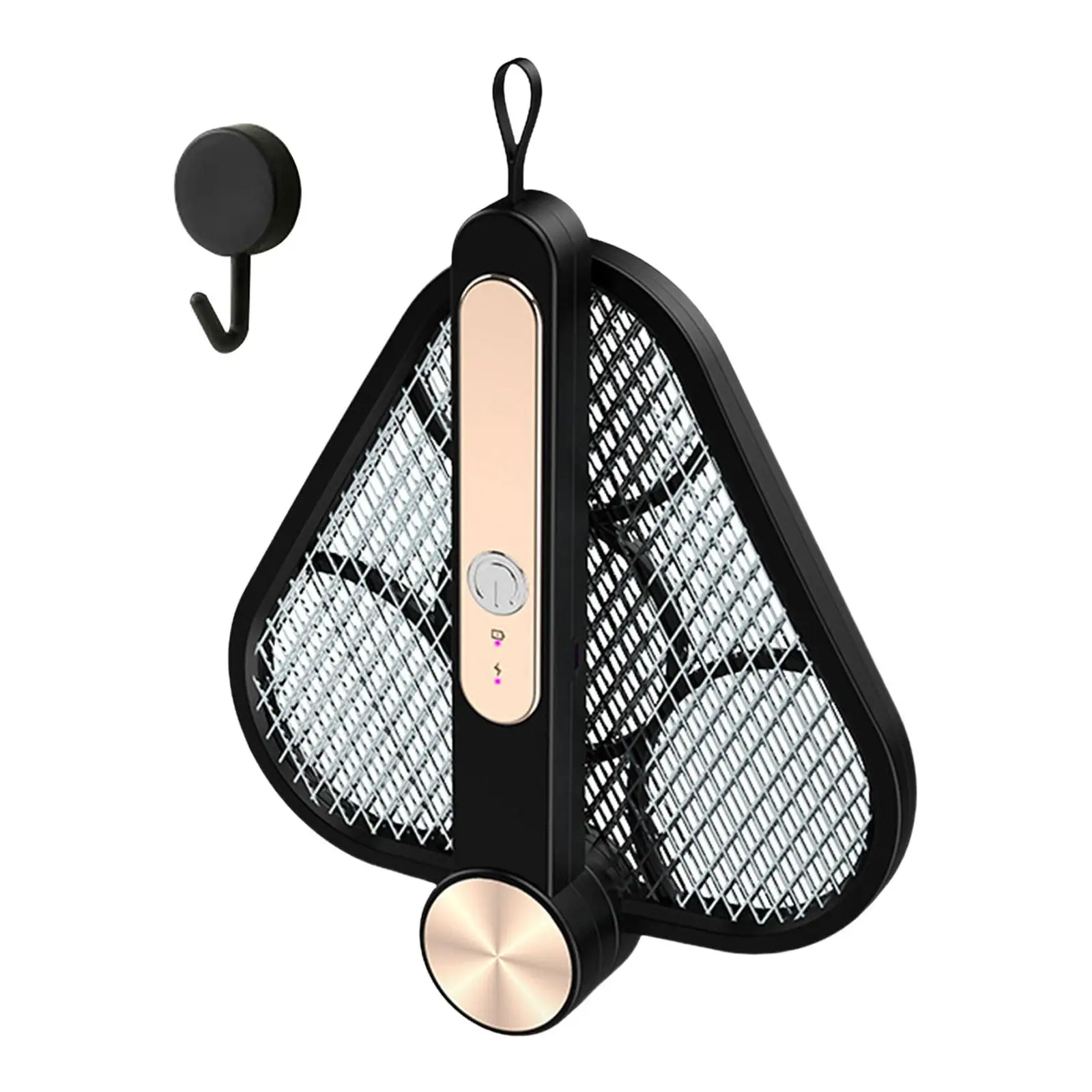 2 in 1 Foldable Mosquito Zapper Racket Bug Killer Lamp Rechargeable Bug Killer Swatter for Patio Office Home Kitchen Backyard