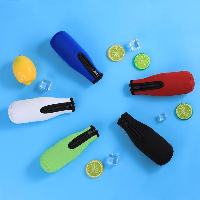 Cosmos 4 fundas aislantes de neopreno para botellas de cerveza, fundas  aislantes para botellas, fundas enfriadoras de botellas con abridor de  botellas