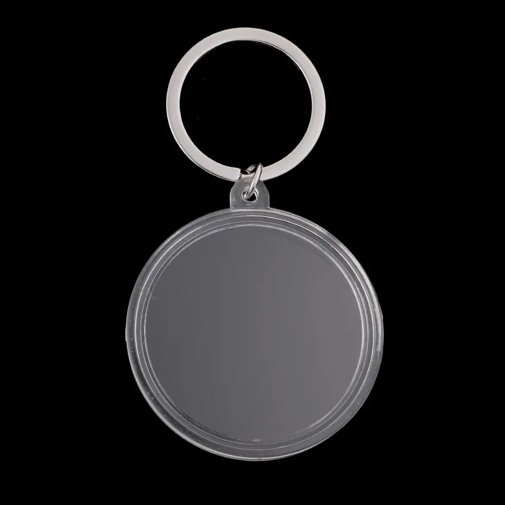 2x40mm Coin Holder Keychain Round Style -1