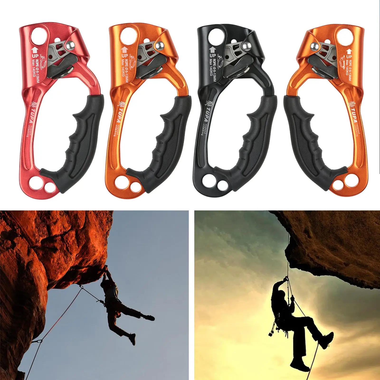  Foot Ascender Rope Grab Riser  8-13mm Rope for Rock Climbing