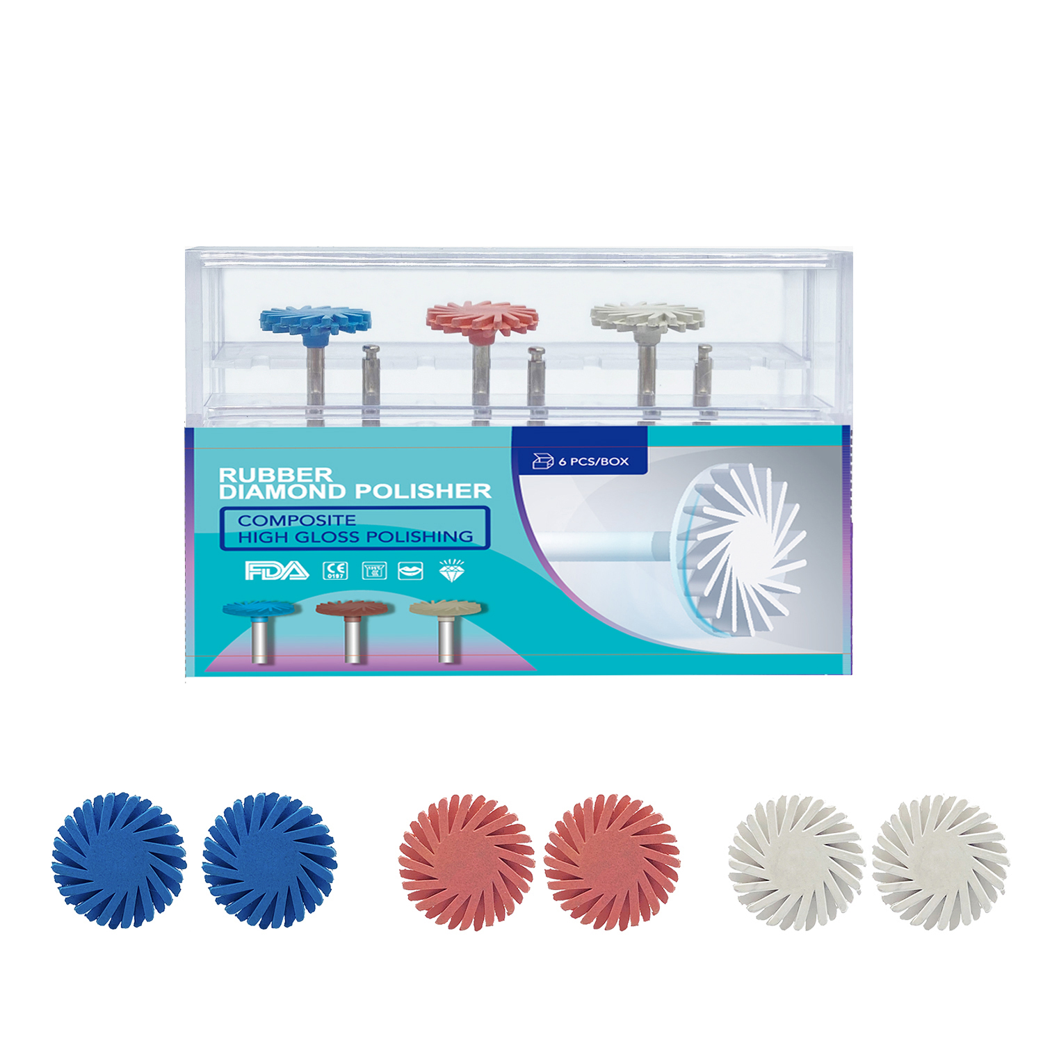 Best of Dental Rubber Polisher Composite Resin Polishing Diamond System RA Disc 14mm Wheel 3 Colors Diamond Spiral Flex Brush Reviews & Tips