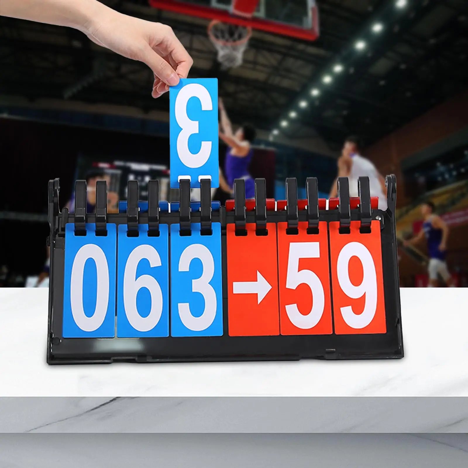 Table Top Scoreboard Multi Sports Score Keeper Flip Score Keeper for Baseball Basketball Badminton Sports Tennis Competition