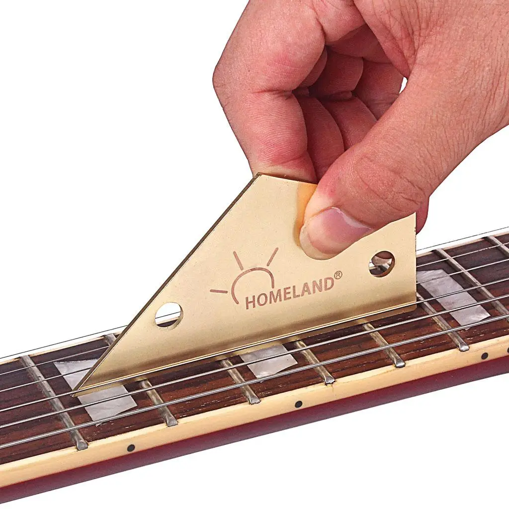 Metal Fret Rocker Luthier Tool Fret Leveling Guitar Set up Tool Kits Golden