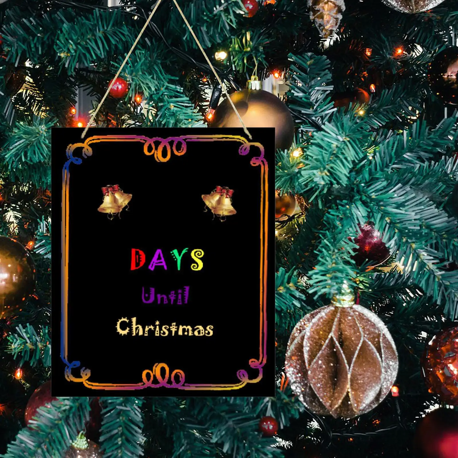 Advent Calendar Blackboard Christmas Chalkboard Ornament for Special Event