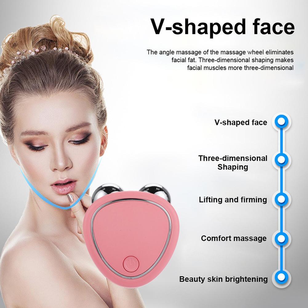 Best of New Portable Facial Micro-current Beauty Instrument For Lifting Thinning And Reducing Edema With Double Roller Massager For Face Reviews & Tips