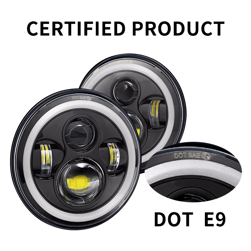 Shop Generic 7" LED Headlights full Halo Angel Eyes Lights for Mazda