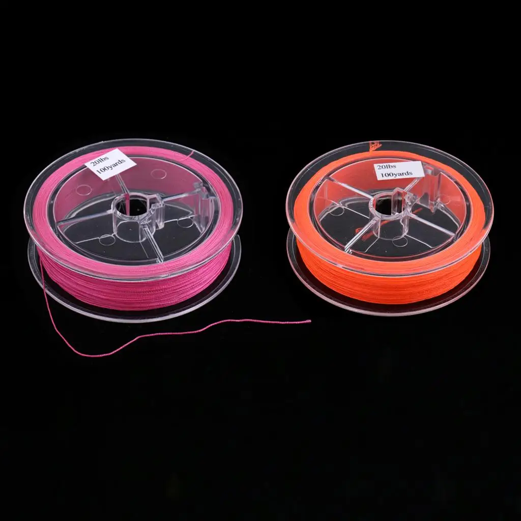 Fly Fishing Backing Line 20lb 100yards Multifilament Braided Line Purple/Orange 