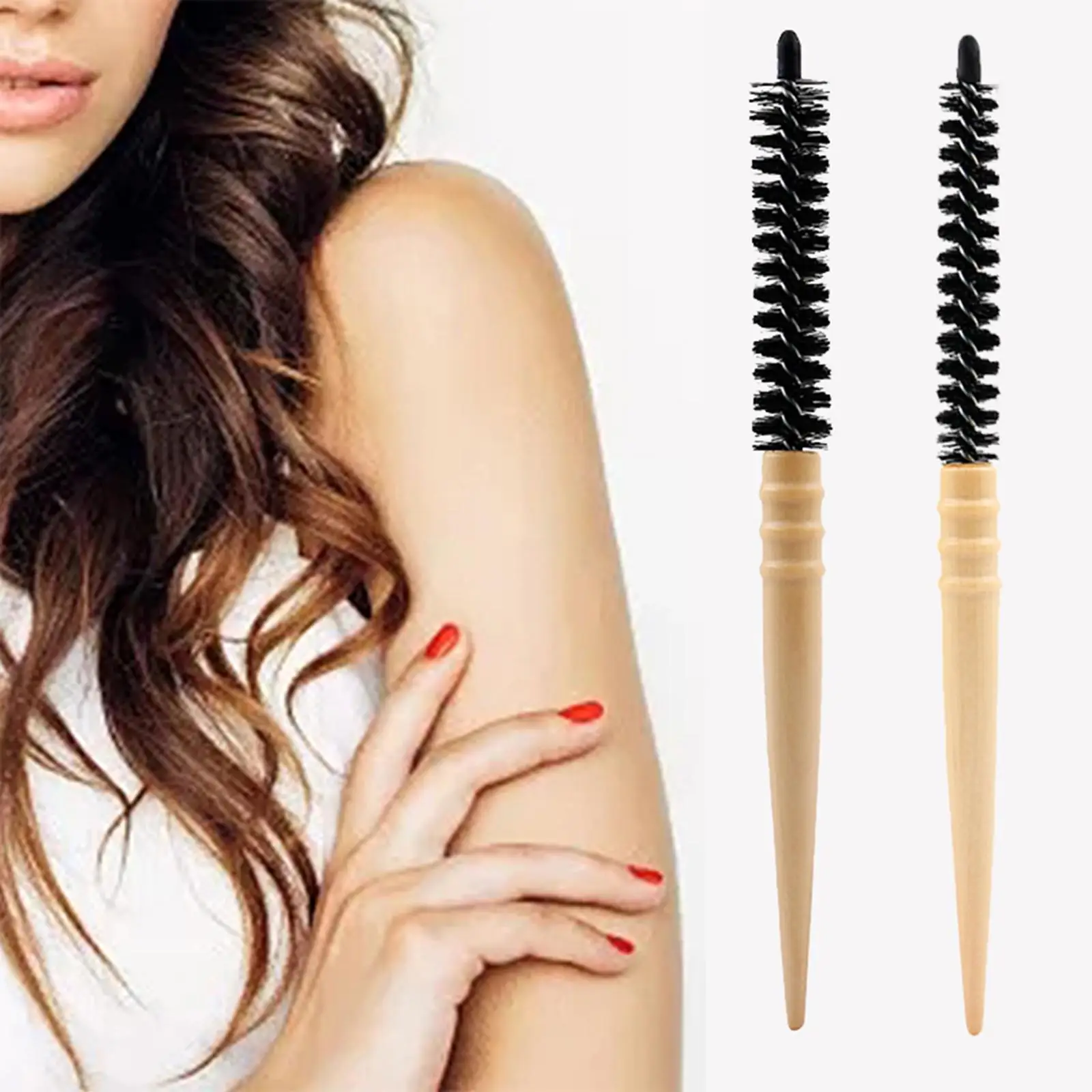 Small Round Hair Brush Mini Round Comb comb Hair Styling brush Hairdressing Brush for Thin Hair, Short Hair, Bangs, Beard