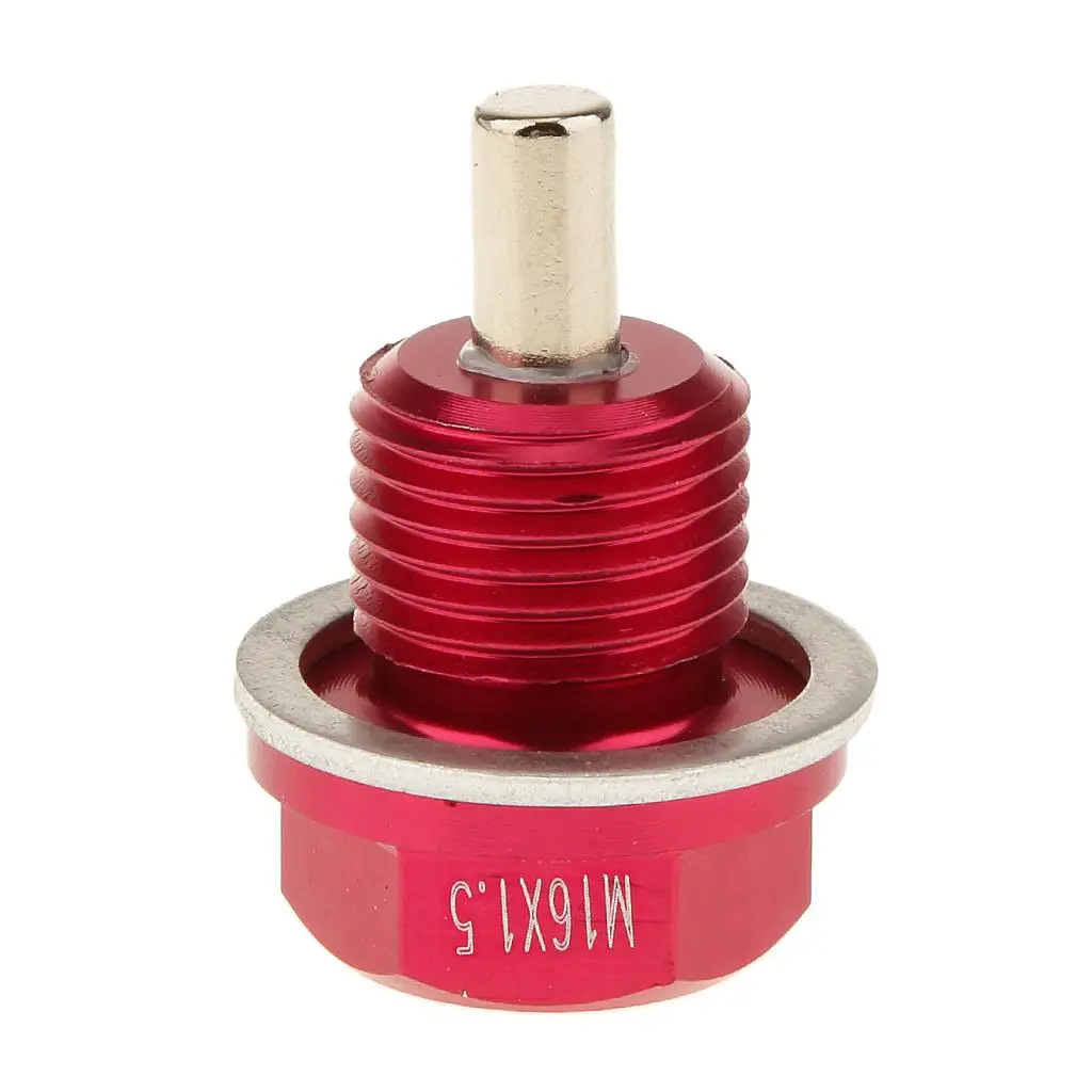 5x M16x1.5 Anodized Engine Oil Pan Drain  Plug for , Red