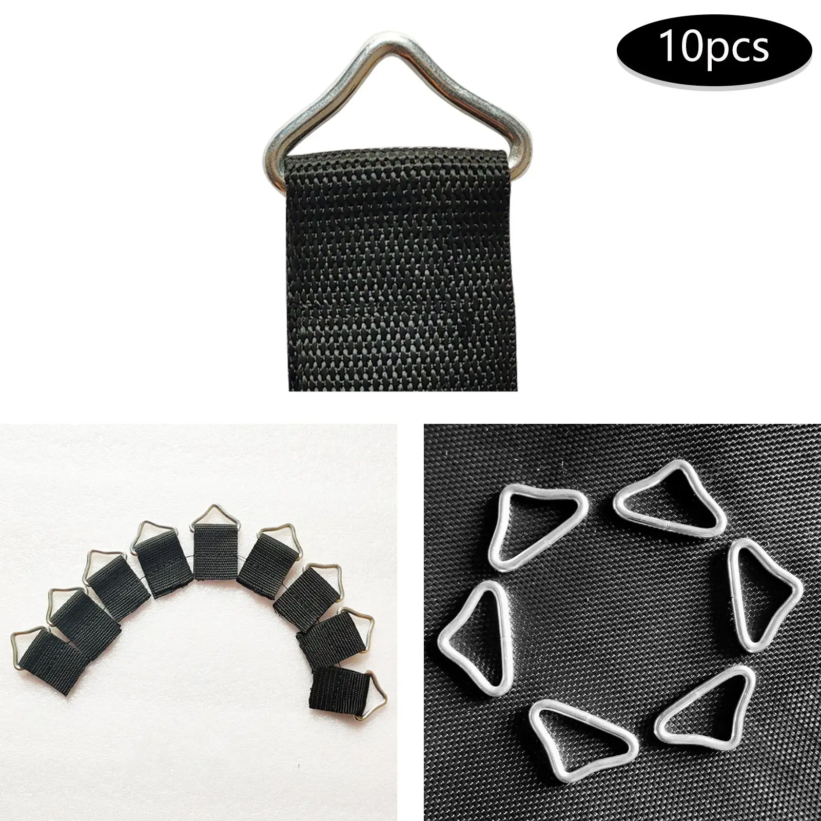 10 Pieces Triangle Buckle Spring Buckles Accessories Connectors Replacements V