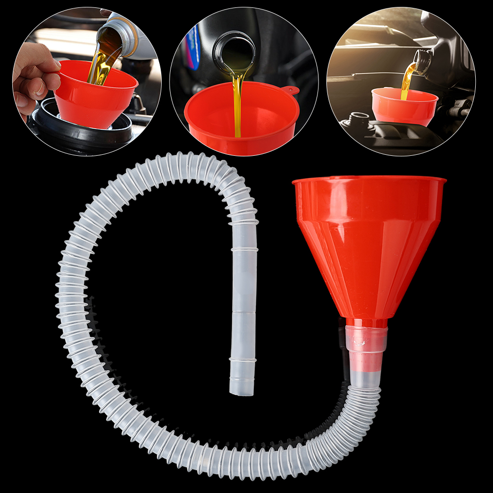 Car Refueling Funnel Detachable Telescopic Extension Long Hose Pipe Engine Gasoline Oil Filling Equipment Tools Auto Accessories