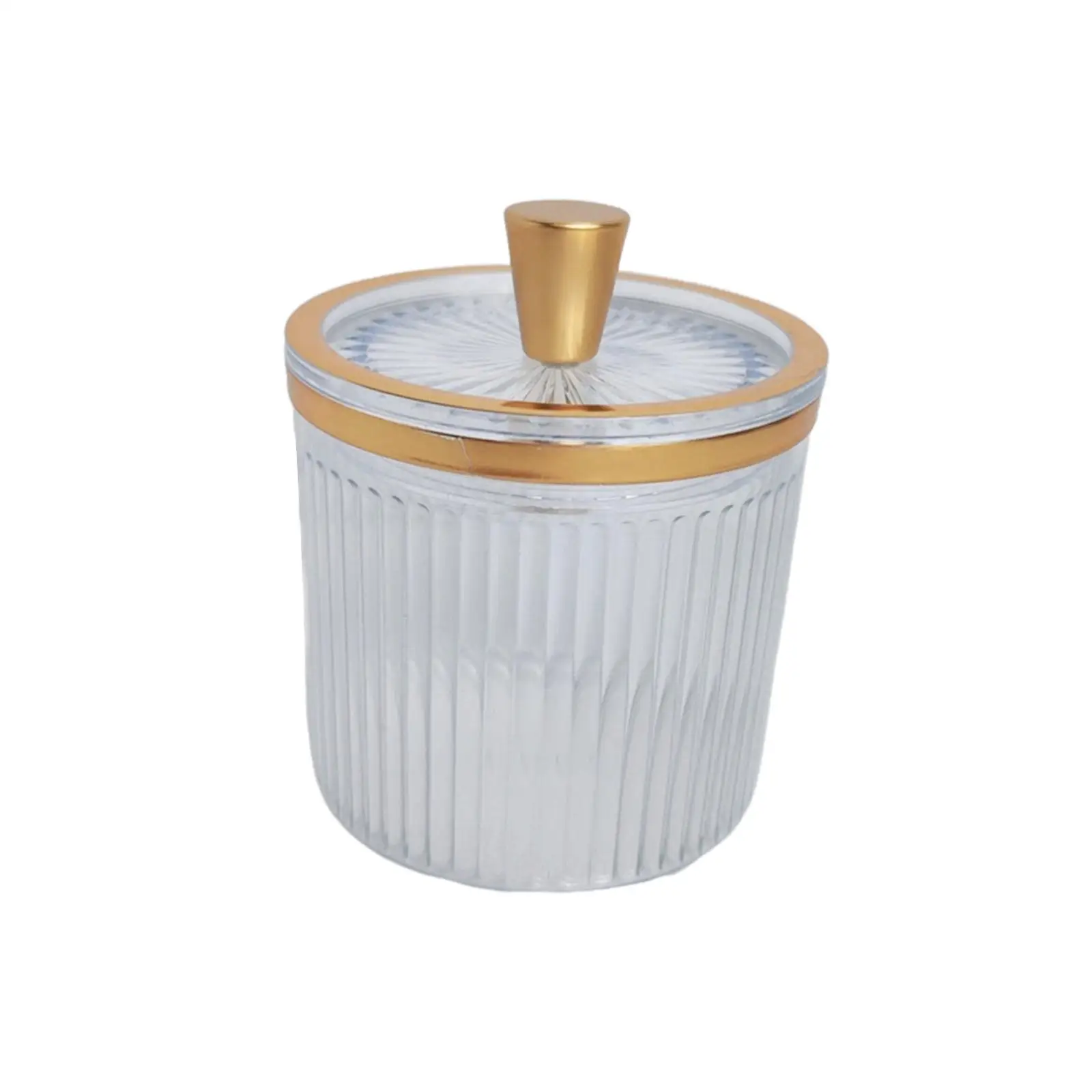 Multifunctional Makeup Cotton Swab Ball Holder Jar with Lid for Dresser Home