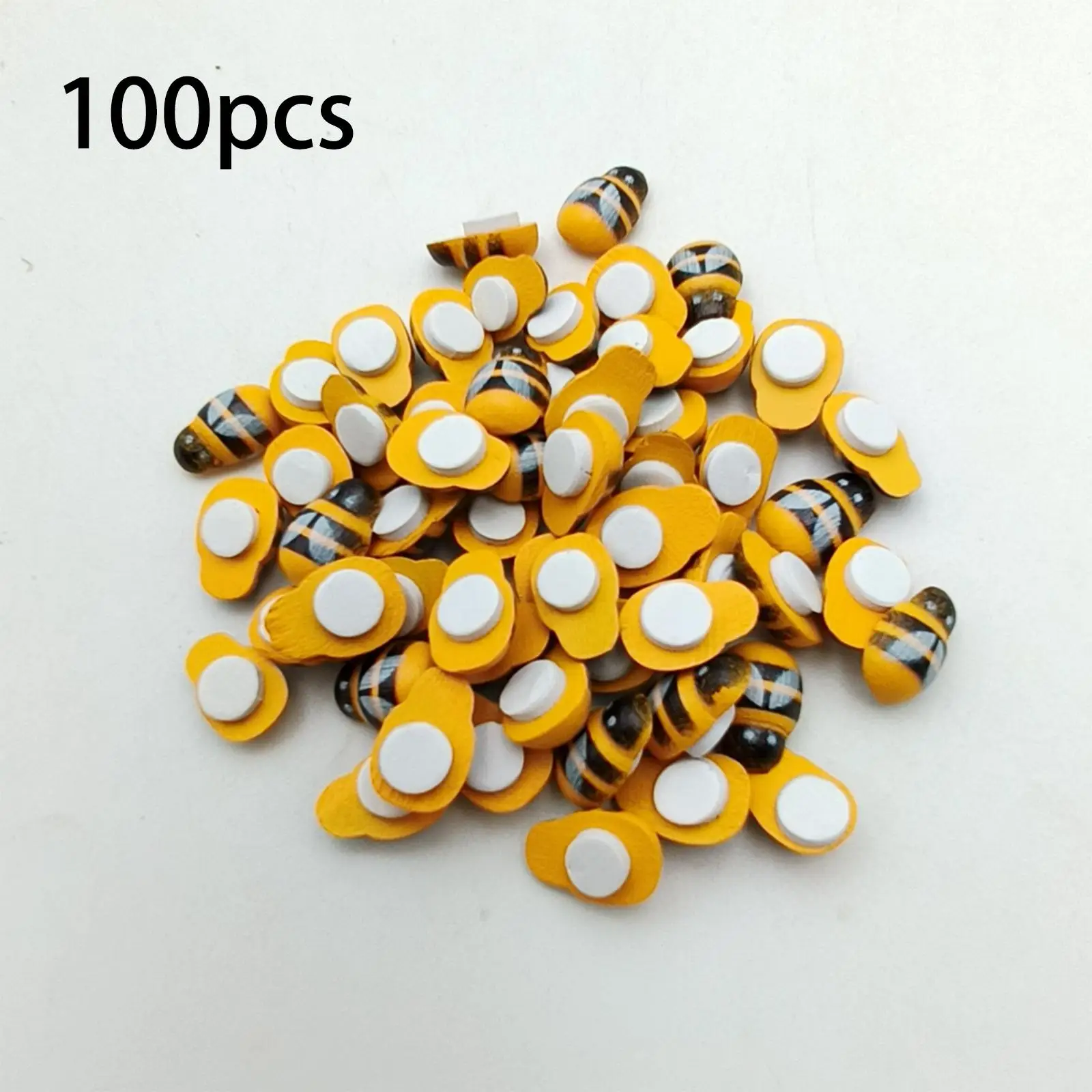 100x Flatback Embellishment Handicrafts Brooch Bees Stickers for Crafts for Shoes Invitations Hair Bow Center Craft Hats Dress
