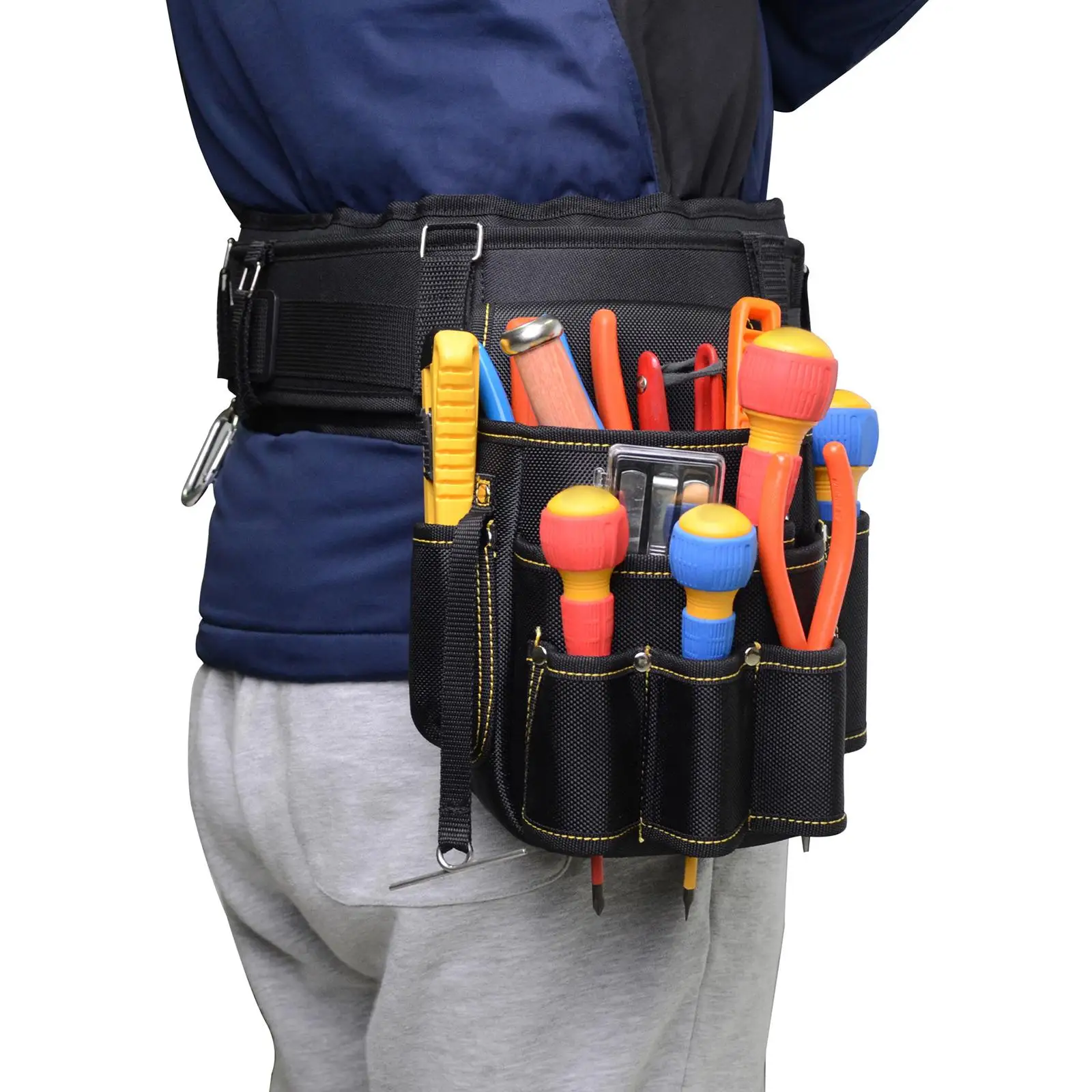 Electrician Waist Tool Bag Sturdy Waist Bag for Outdoor Gardener Electrician