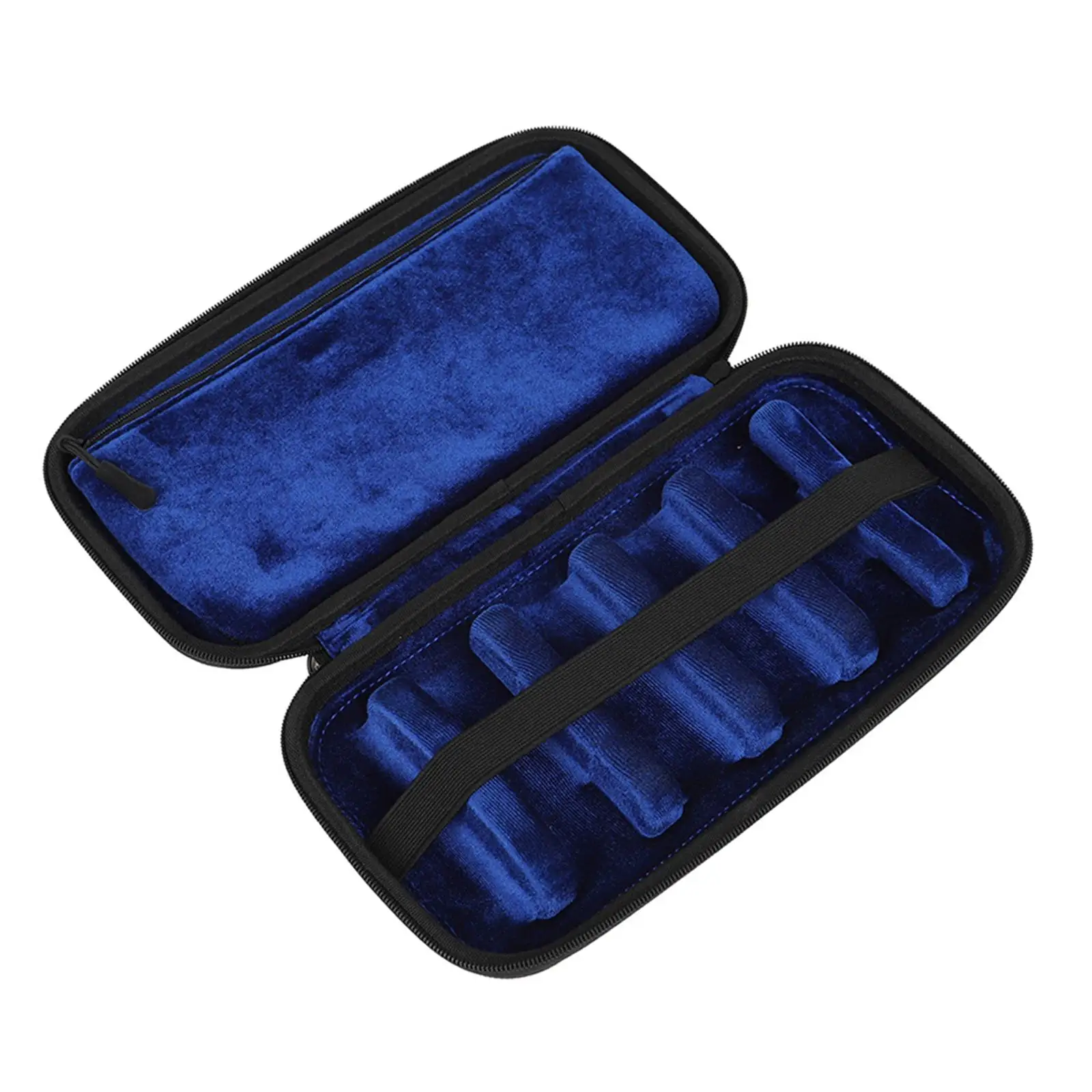 6-Piece Saxphone Mouthpiece Case Abrasion Resistant with Flannel Bag Soft Non-Abrasive Lining Handbag