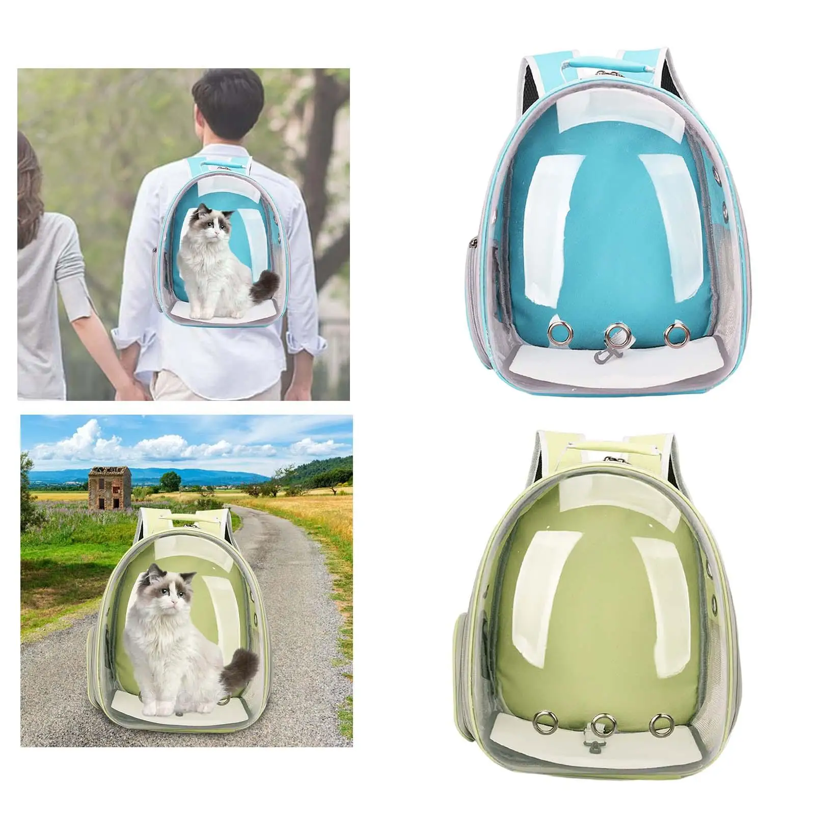 Pet Cat Carrier Backpack Soft Breathable Adjustable Shoulder Strap Tote Pet Travel Bag for Walking Hiking Travel Outdoor Use
