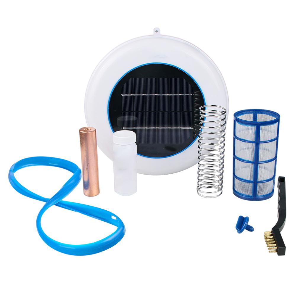 Solar energy swimming pool ionizer generate ions reduce greenhouse emissions