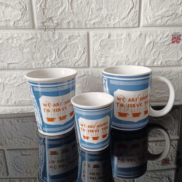 Set Of 2 We Are Happy To Serve You Ceramic Mug I ❤️ NY Diner