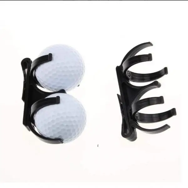 Support for 2 Golf Balls, Golf Ball Container - Black