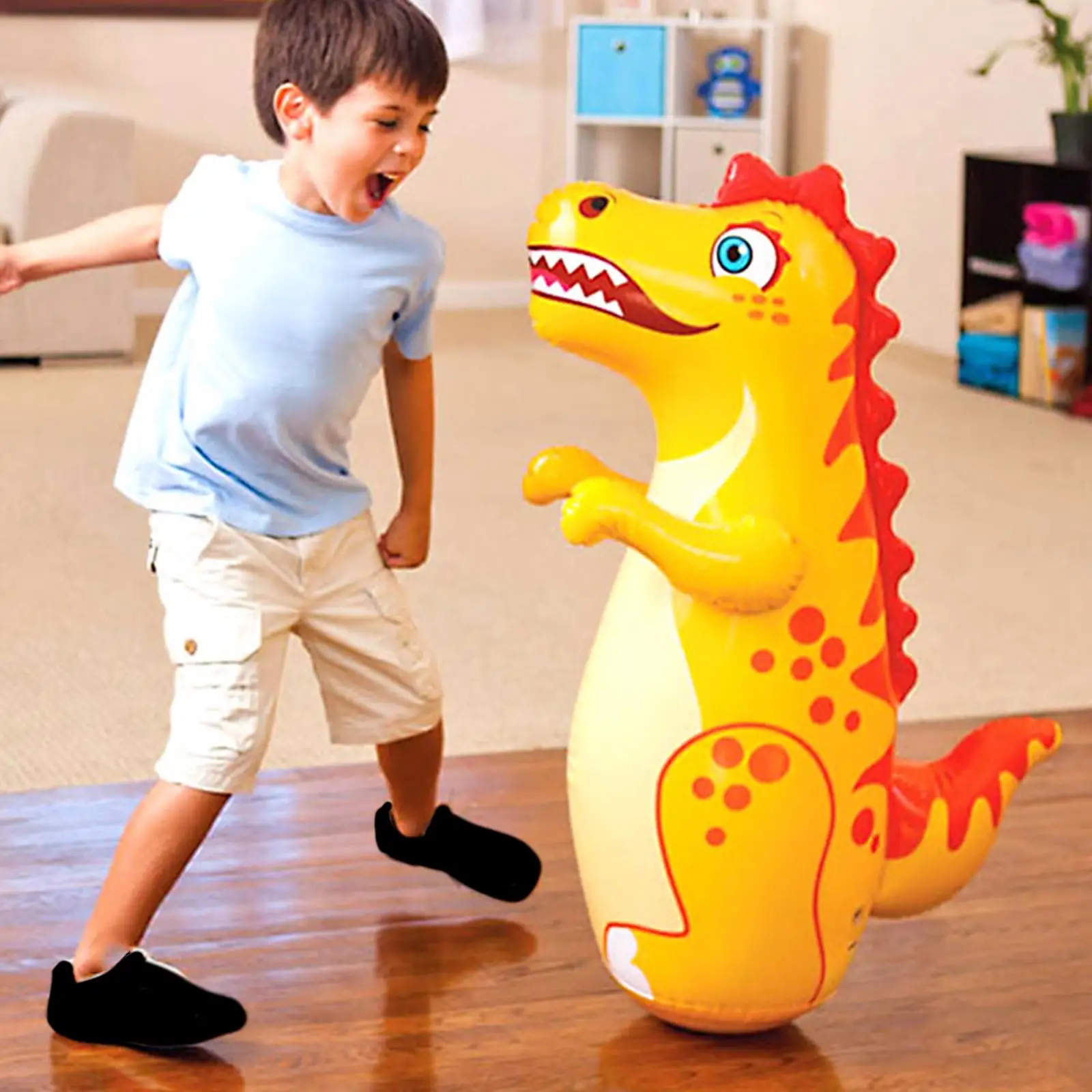35`` Inflatable Punching Bag Free Standing Animal Shape Gym Toy for Boy Girl
