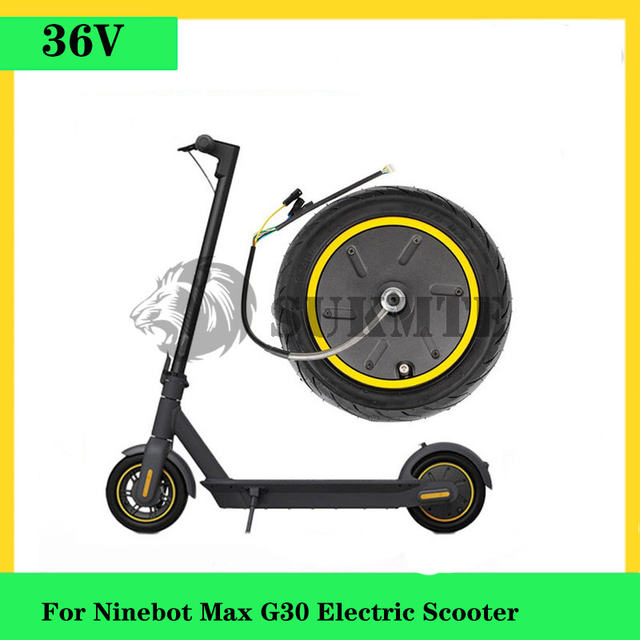 Roue Arrière Trottinette Roue Arrière Ninebot Max G30 - Moteur 36V/350W - Caoutchouc Renforcé - Remplacement Facile Roue Arrière Ninebot Max G30 36v