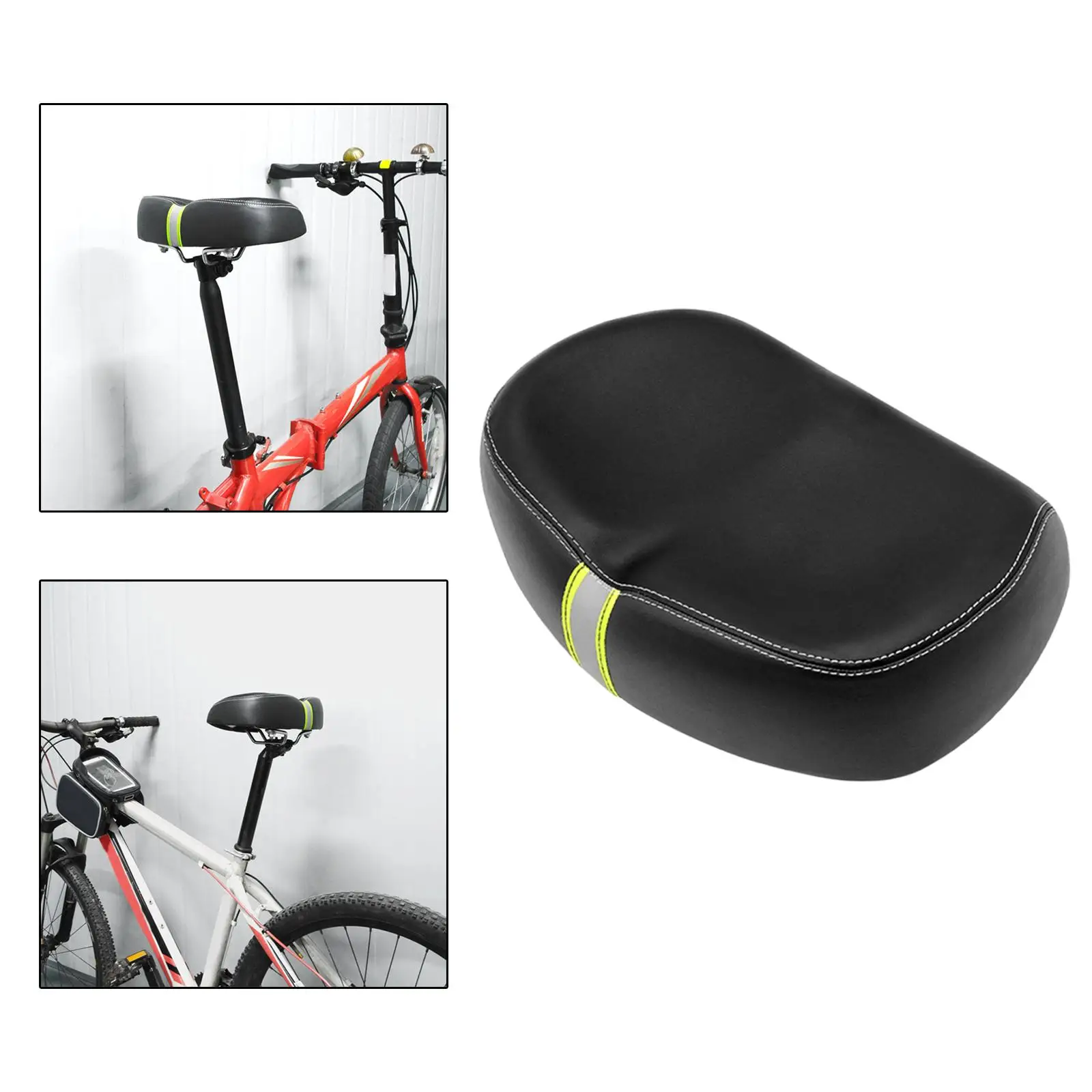 Bike Seat Bicycle Saddle Waterproof Universal Cycling Wide Cushion Pad