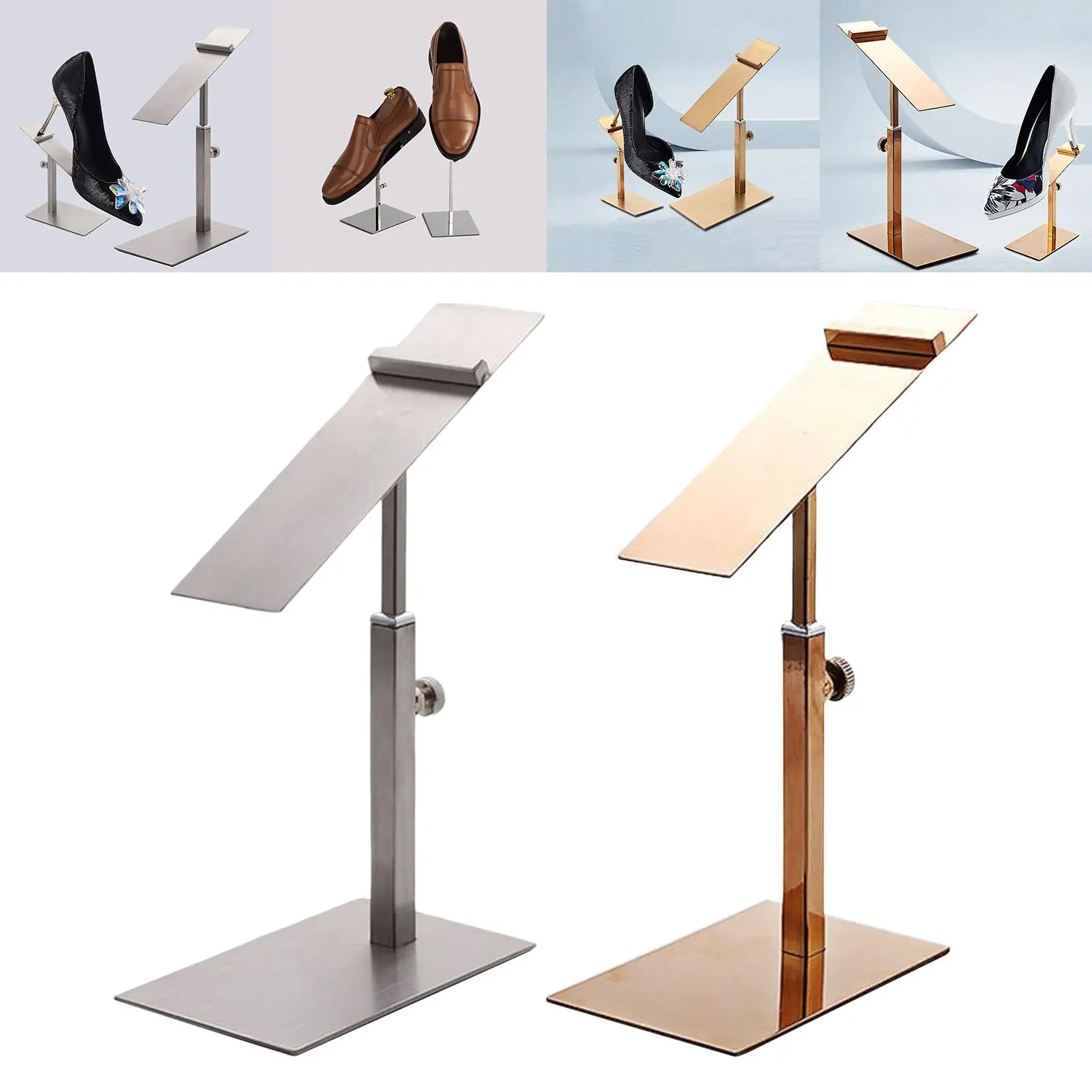 Shoe Display Rack Stand Prop Modern Adjustable Storage for Leather Shoe Sandals Shop