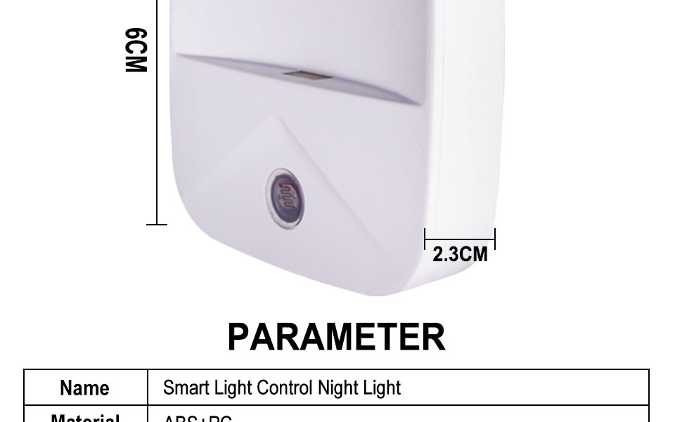 LED Night Light Wireless Light control Sensor Dusk-to-Dawn Night Lights For Baby Kids Bedside Bedroom Corridor Lamp EU US Plug