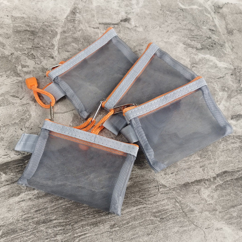 5 teile/satz Klar Mini Mesh Münze Taschen Geldbörse Geld Brieftasche ID Bank Kreditkarte Organizer Tragbare Schlüssel Kopfhörer Lippenstift Lagerung taschen – Detail 4