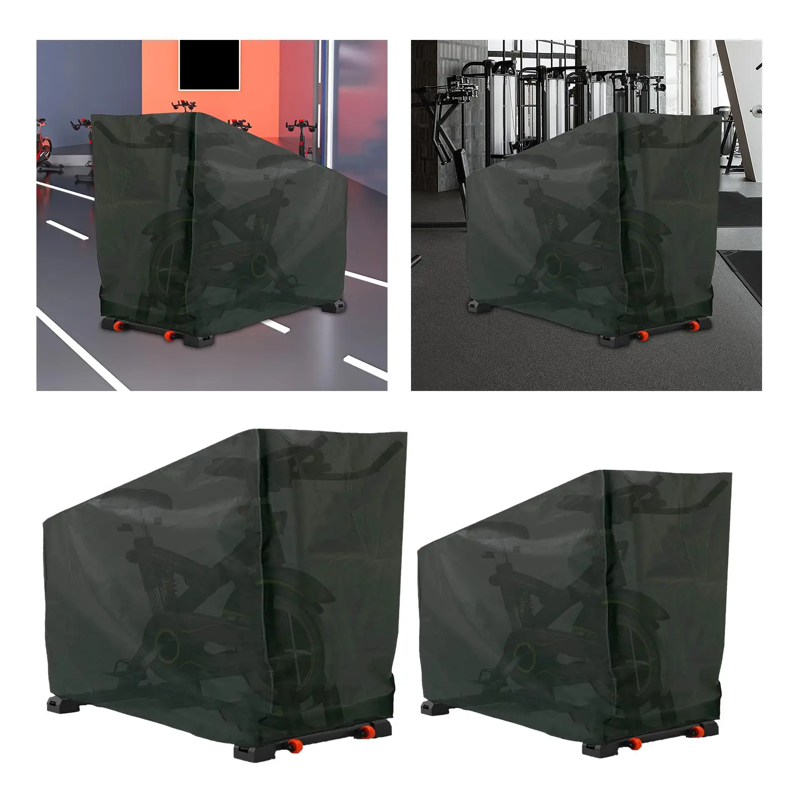 Indoor Cycling Stationary Cover Waterproof Heavy Duty Stationary Bike Cover Storage Cover Dust Cover for Outdoor Protection