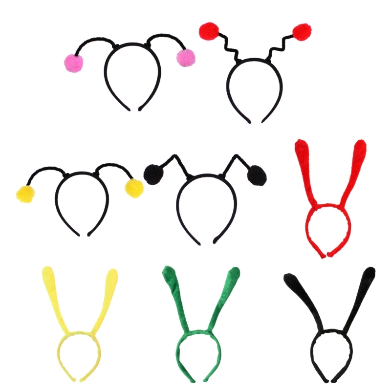 Biene Antenne Form Stirnband Frau Studenten Cosplay Cartoon Haarband Biene Antenne Stirnbänder Plüsch Kinder Tag Haar Hoop – Detail 1