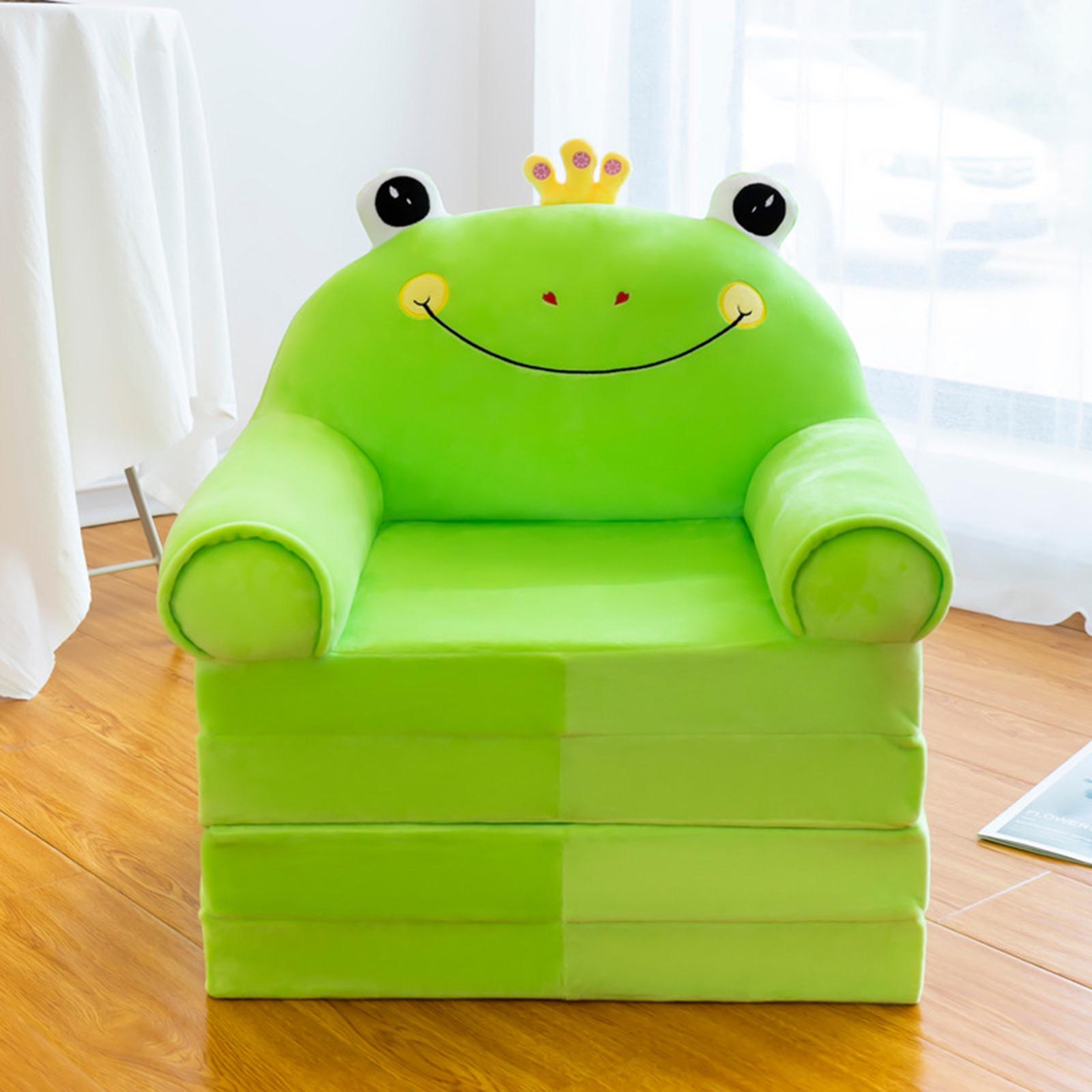 Cartoon Foldable Kids Sofa Cover Plush Children Couch Backrest Armchair Slipcover for Living Room