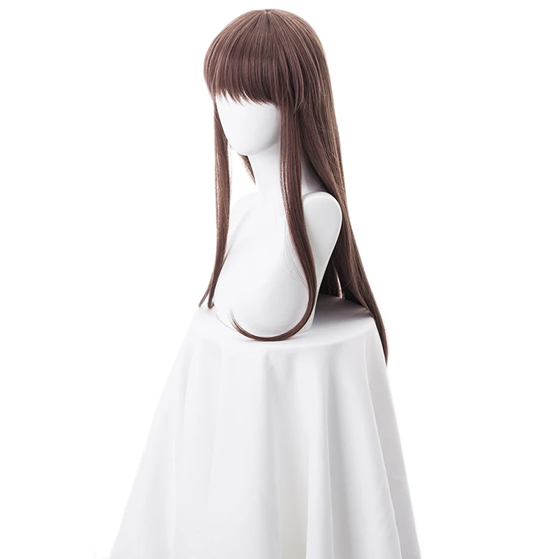 Anime Fruit Baskets Tohru Honda Cosplay Wig Tohru Straight Brown Wig Heat Resistant Synthetic Hair with Wig Cap Women Party Wig