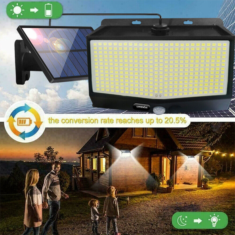 luzes solares ao ar livre leds modos prova água pir motion sensor de luz modos grande brilhante luz solar do jardim