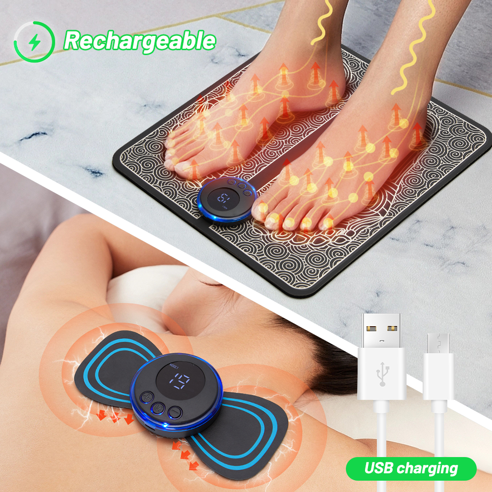 Best of Electric Foot Massager Mat EMS Neck Massager Rechargeable Feet Massage Pad Home Use Massage Tools Relieve Foot And Neck Pain Reviews & Tips