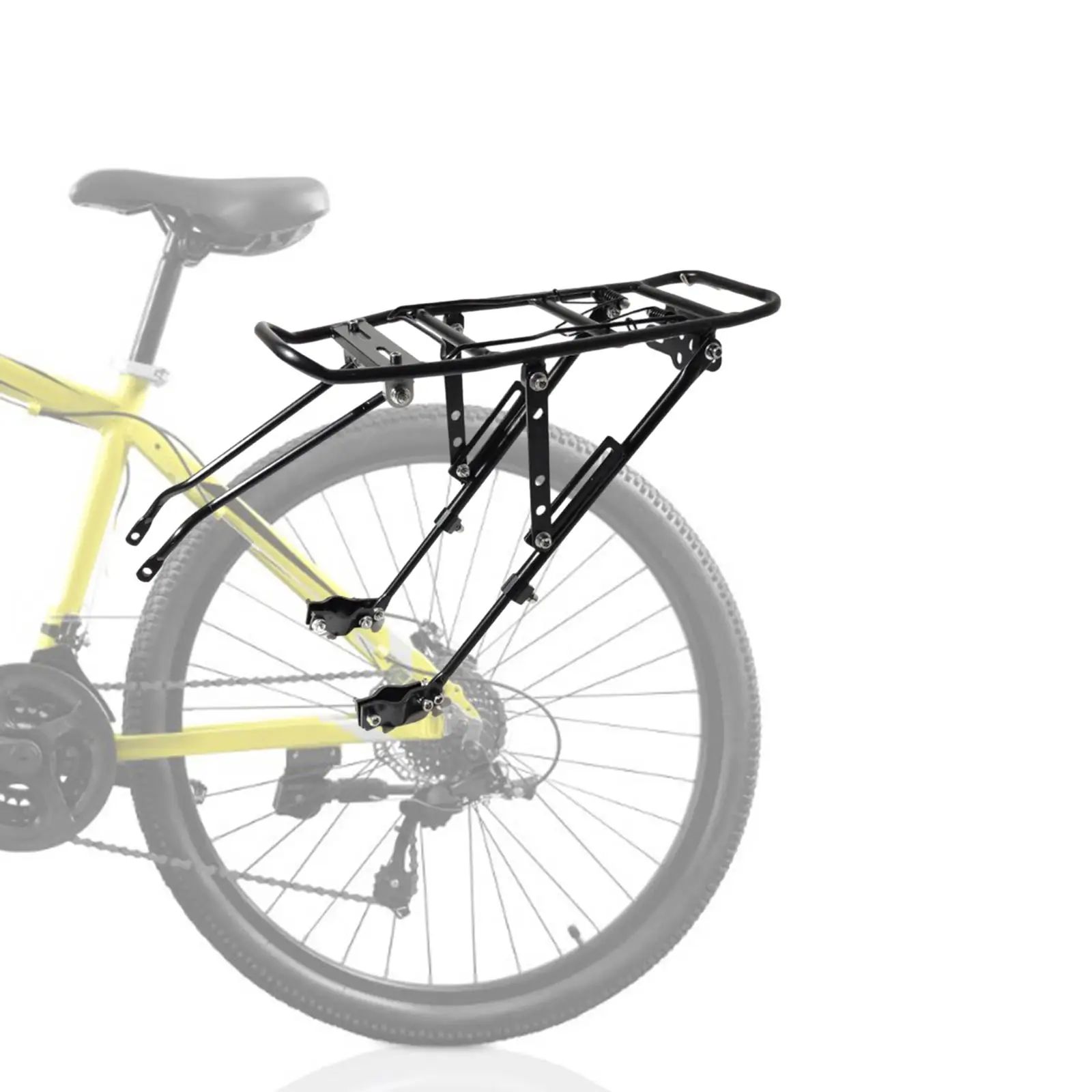 Bike Rear Rack Metal for 24`` 26`` 28`` Bicycle Frames Bicycle Rear Rack for Folding Bike Travel Cycling Mountain Bike Road Bike