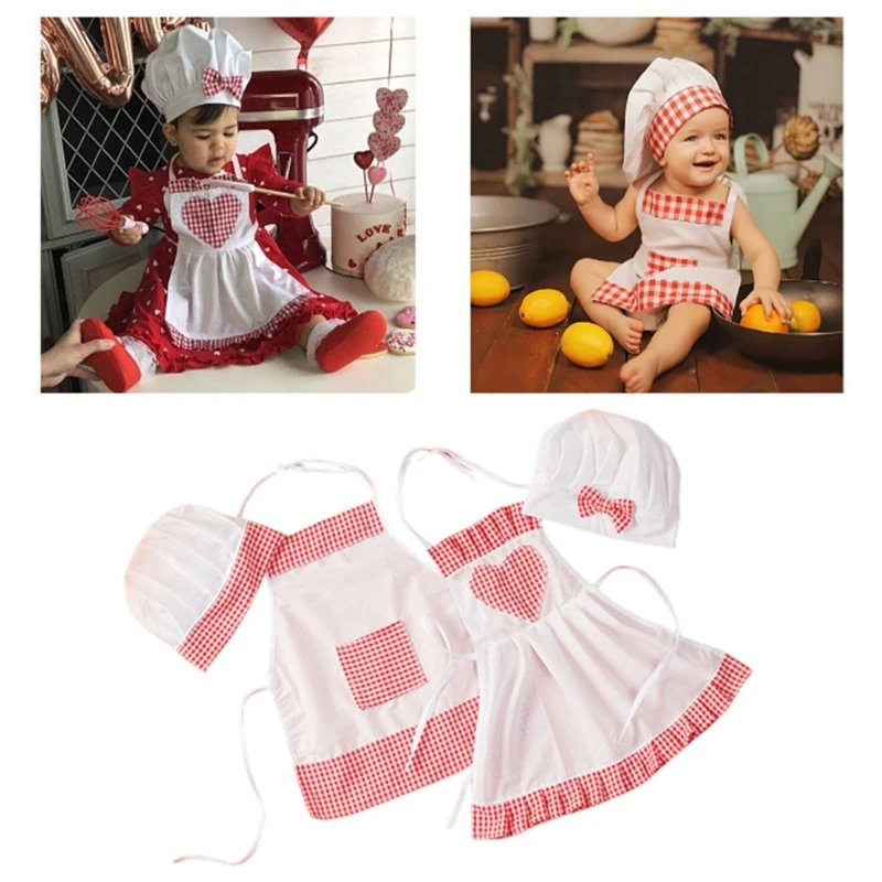 Baby Chef Avental Hat and Hat Costumes,