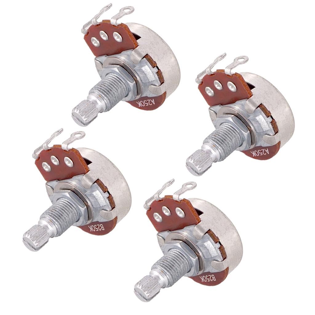 Guitar potentiometer, 24mm diameter body, 18mm shaft,  ,   or Volume