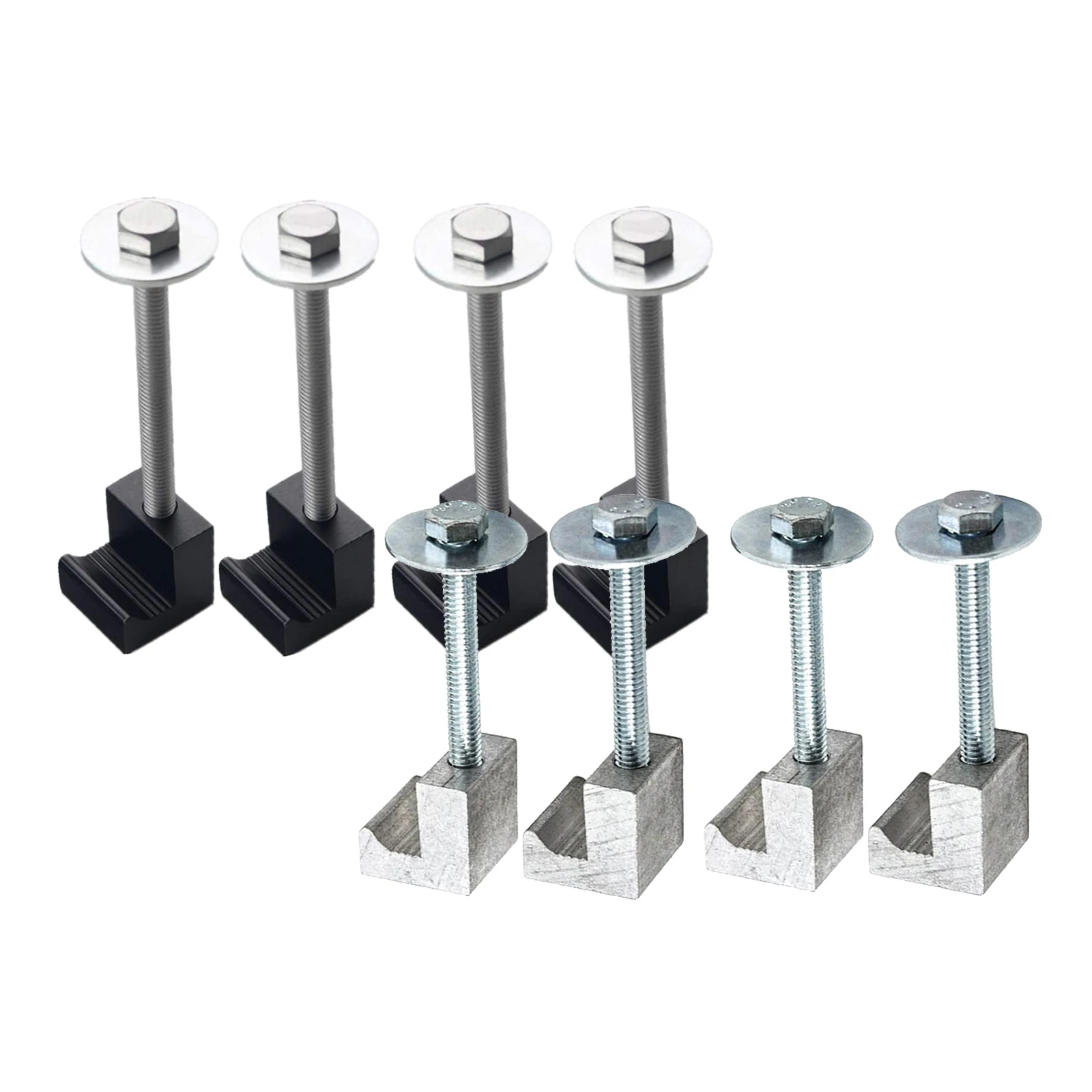 4PCS Mounting Clamps Truck Accessories Tool Box Tie Downs Holder Durable J Hook Crossover Mount Aluminum Alloy Pickup Fixing