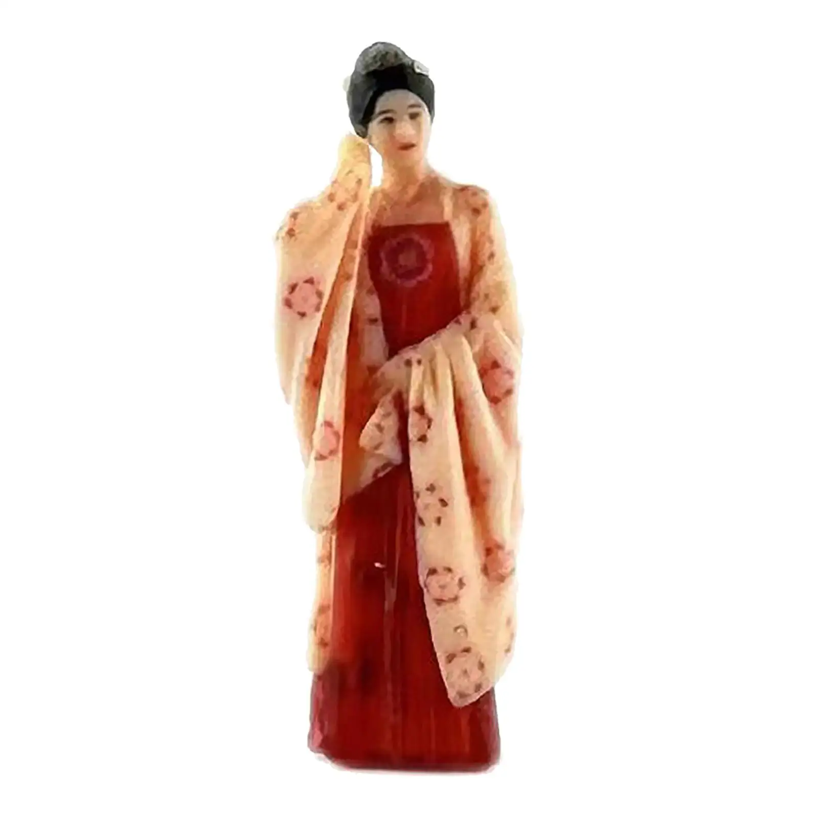 1:64 Miniature Model Figures Chinese Style Ancient Beauty Costume Scene Props Doll Figures for Dollhouse Miniature Scene Decor