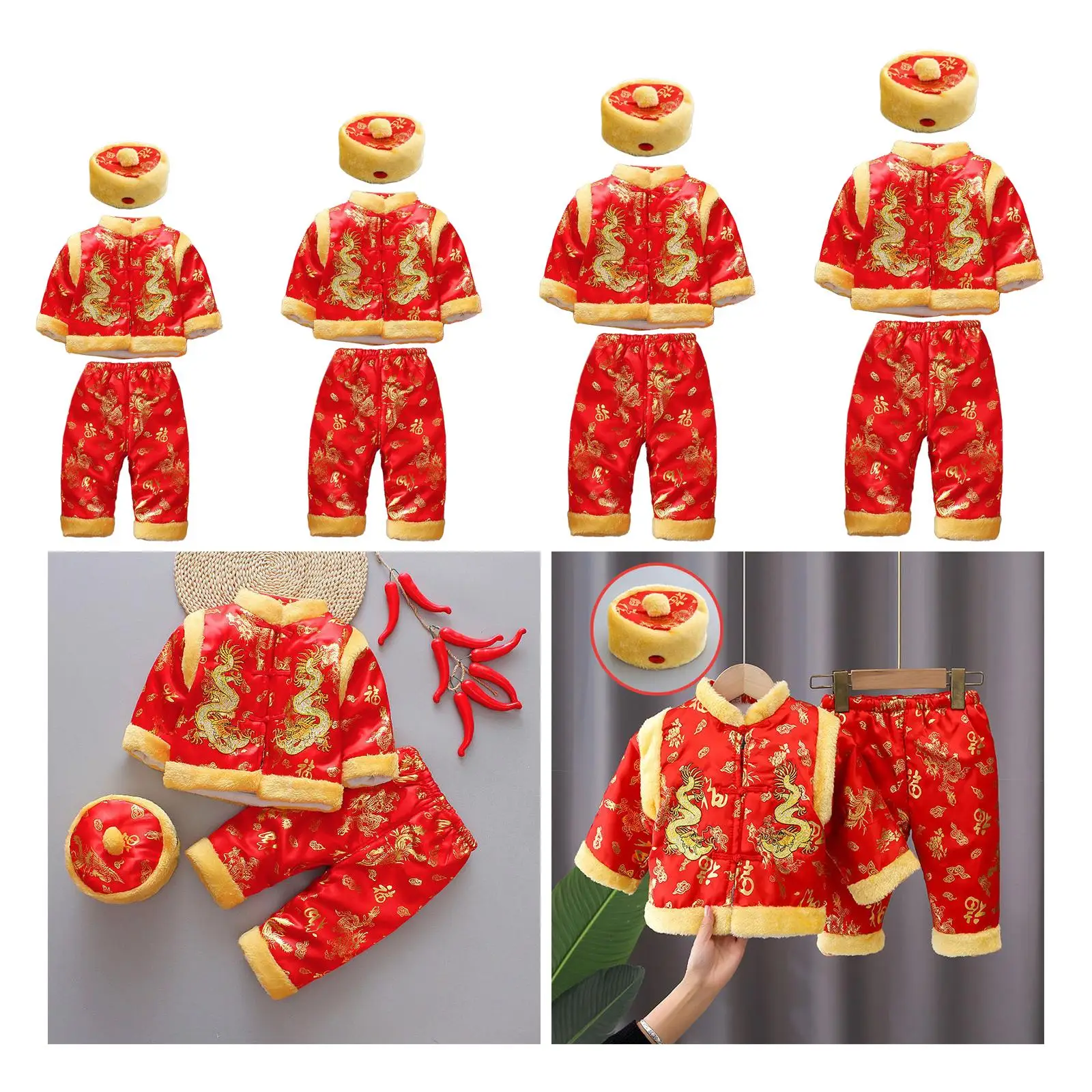 Newborn Infant Bodysuit Babys` Chinese Style suits for Moon Festival Birthday Party Chinese New Year Christmas Traditional Event